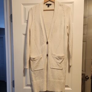 Ann Taylor Cream Long Jacket